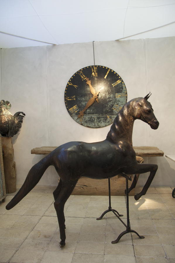 French 19th century leather horse