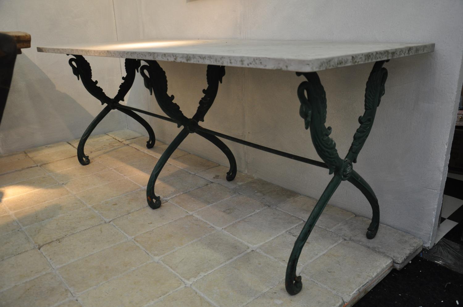 French19th century stone cast iron table