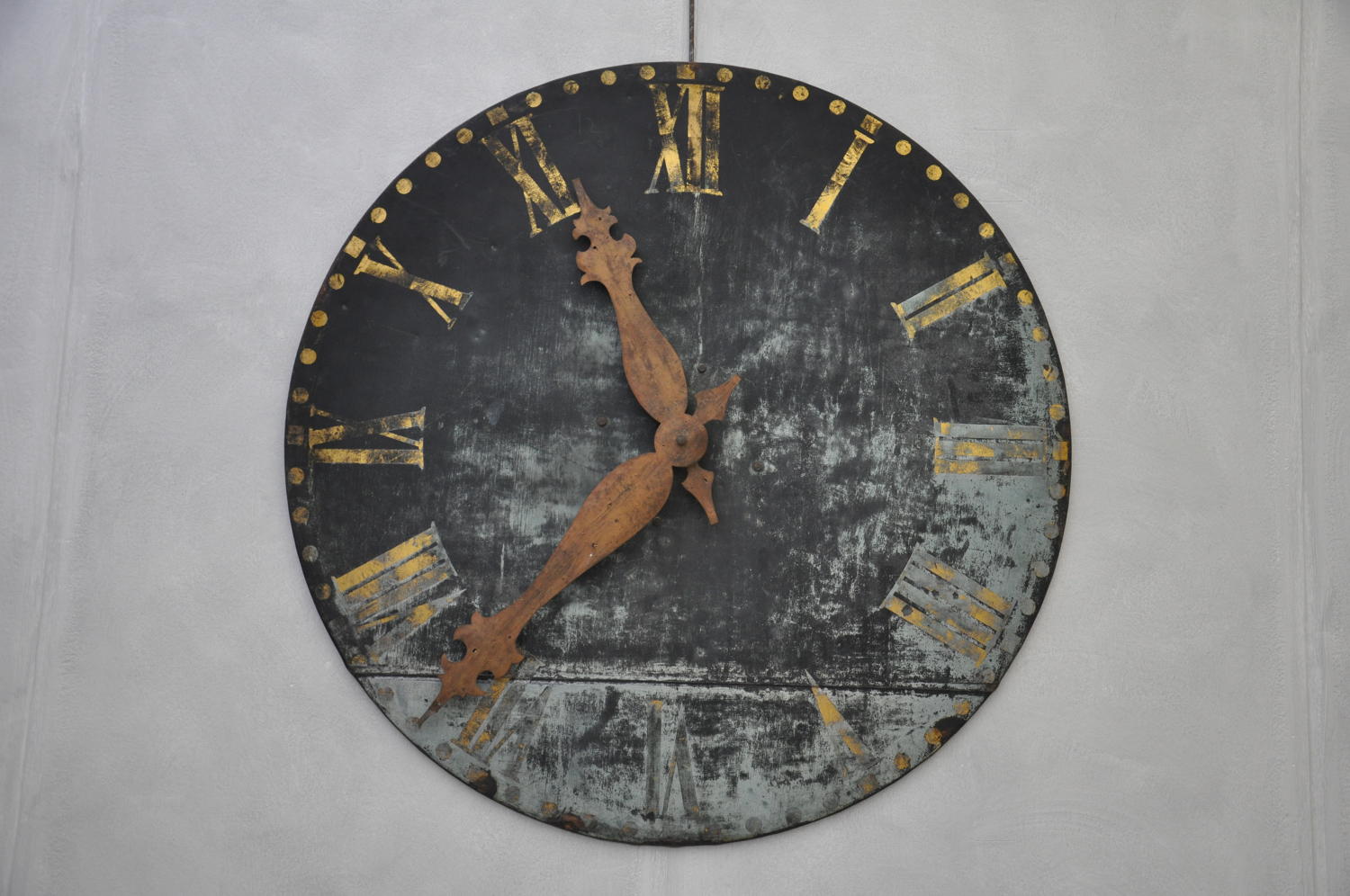 A French 19th Century copper clock face