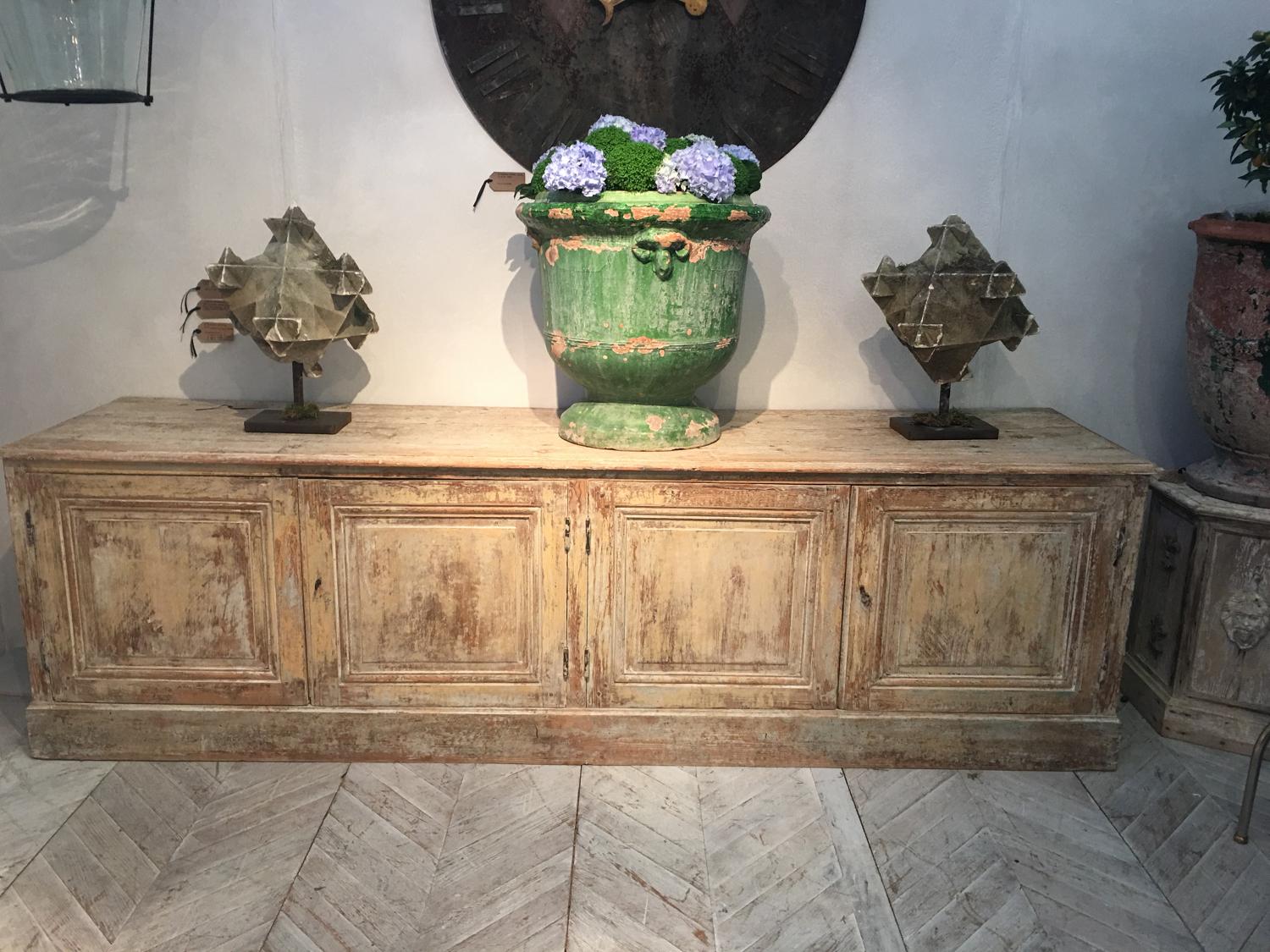 French 19th C enfillade/buffet with original paint