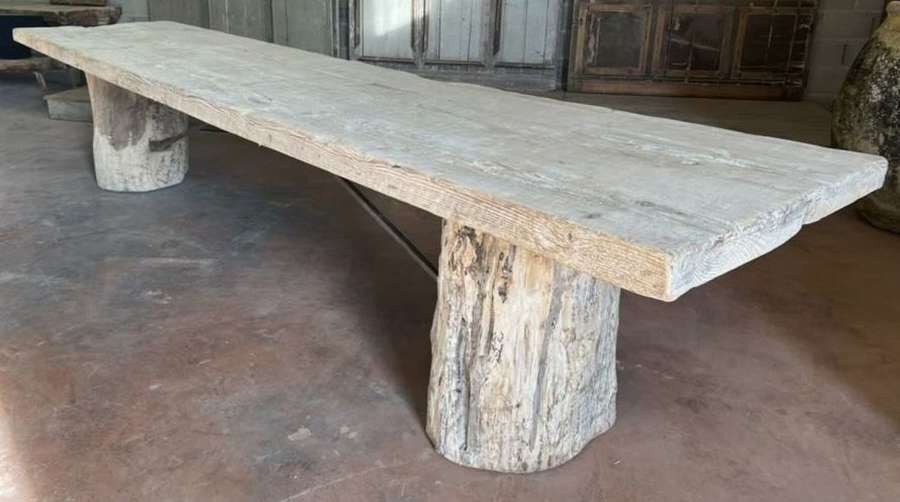 A Late 18th Century Spanish rustic pine table